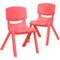 Emma and Oliver 2 Pack Plastic Stackable School Chair with 12"H Seat, Preschool Seating